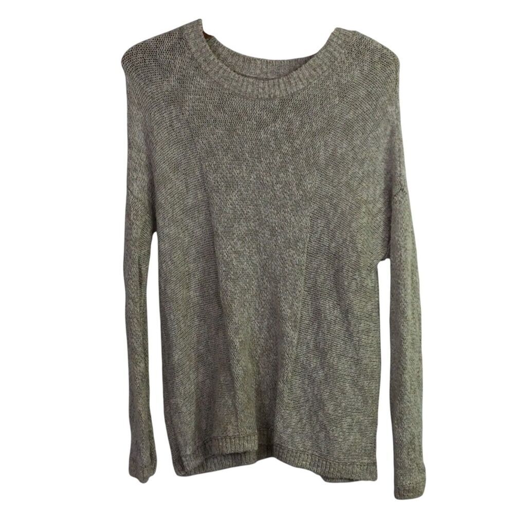Vince Women's Crew-Neck Pullover Sweater Knitted Long Sleeves Oatmeal Size Large
